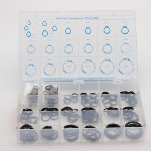 295 Piece Metric Snap Ring Assortment, Spring Steel, 13980