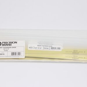 0.0015" Thick Feeler Gauge Brass, 1/2" Wide x 12" Long Blades, Pack of 12, 76145