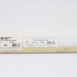 0.010" Thick Feeler Gauge Brass, 1/2" Wide x 12" Long Blades, Pack of 12, 76385