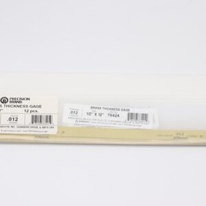 0.012" Thick Feeler Gauge Brass, 1/2" Wide x 12" Long Blades, Pack of 12, 76425