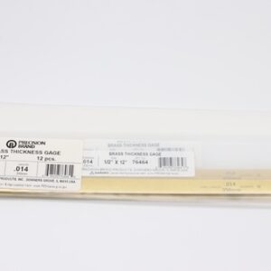 0.014" Thick Feeler Gauge Brass, 1/2" Wide x 12" Long Blades, Pack of 12, 76465