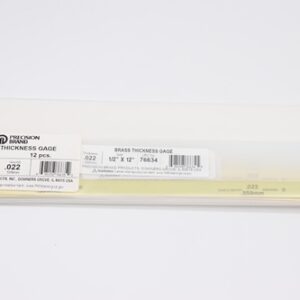 0.022" Thick Feeler Gauge Brass, 1/2" Wide x 12" Long Blades, Pack of 12, 76635