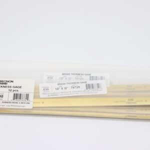 0.030" Thick Feeler Gauge Brass, 1/2" Wide x 12" Long Blades, Pack of 12, 76730