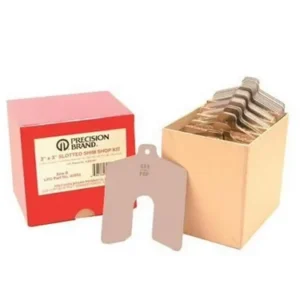 100x100mm Metric Slotted Shim, 100 Piece Shop Kit, 302 SST, 81965