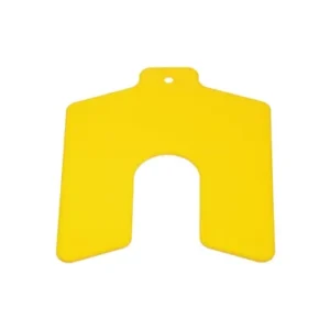 Sof Shoe Slotted Shim .045" Thick, 2" x 2", Pack of 10, Yellow, 49125