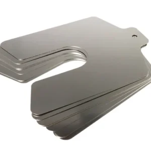 301 SST Precut Slotted Shim 0.70mm Thick, 100mm x 100mm, Pack of 10, 81440