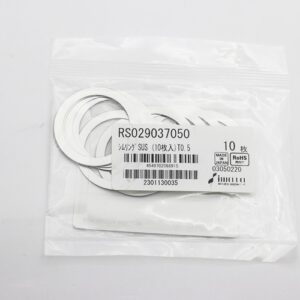 Shim Washer, 0.50mm Thick, ID 29mm x OD 37mm, SUS304 (Pack of 10), RS029037050