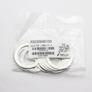 Shim Washer, 1.0mm Thick, ID 30mm x OD 40mm, SUS304 (Pack of 10), RS030040100