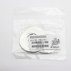 Shim Washer, 0.50mm Thick, ID 30mm x OD 45mm, SUS304 (Pack of 10), RS030045050