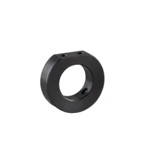 D-Cut Shaft Collar with Threaded Holes, ID 10mm x OD 25mm, 8mm Long, Carbon Steel S45C (Black Oxide), SC1008CTN