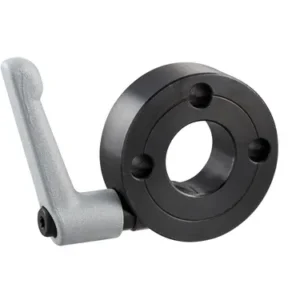 Wedge-lok Shaft Collar with 3 Holes and Lever, ID 15mm x OD 40mm, 15mm Long, Steel S45C (Black Oxide Finish), SCK1515CP3S
