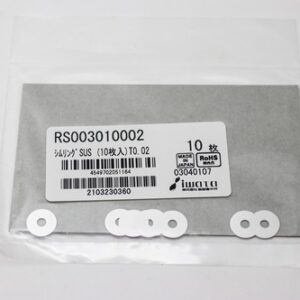 Shim Washer, 0.02mm Thick, ID 3mm x OD 10mm, SUS304 (Pack of 10), RS003010002