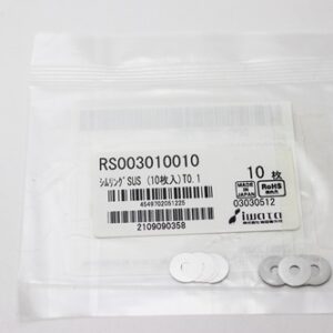 Shim Washer, 0.10mm Thick, ID 3mm x OD 10mm, SUS304 (Pack of 10), RS003010010