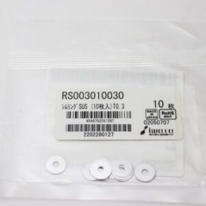 Shim Washer, 0.30mm Thick, ID 3mm x OD 10mm, SUS304 (Pack of 10), RS003010030