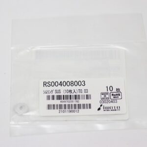 Shim Washer, 0.03mm Thick, ID 4mm x OD 8mm, SUS304 (Pack of 10), RS004008003