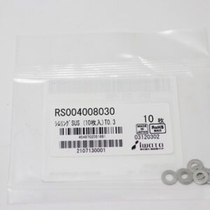 Shim Washer, 0.30mm Thick, ID 4mm x OD 8mm, SUS304 (Pack of 10), RS004008030