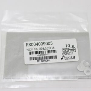 Shim Washer, 0.05mm Thick, ID 4mm x OD 9mm, SUS304 (Pack of 10), RS004009005