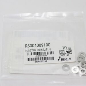 Shim Washer, 1.0mm Thick, ID 4mm x OD 9mm, SUS304 (Pack of 10), RS004009100