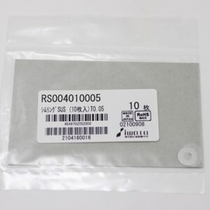 Shim Washer, 0.05mm Thick, ID 4mm x OD 10mm, SUS304 (Pack of 10), RS004010005