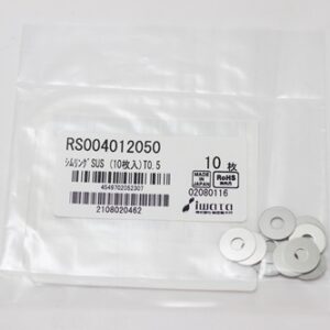 Shim Washer, 0.50mm Thick, ID 4mm x OD 12mm, SUS304 (Pack of 10), RS004012050