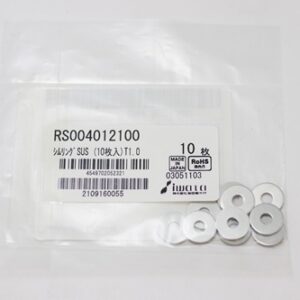 Shim Washer, 1.0mm Thick, ID 4mm x OD 12mm, SUS304 (Pack of 10), RS004012100