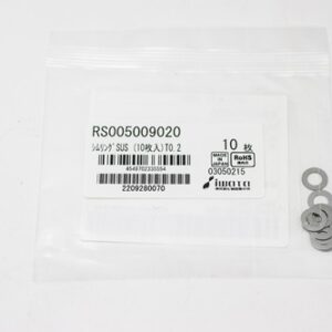 Shim Washer, 0.20mm Thick, ID 5mm x OD 9mm, SUS304 (Pack of 10), RS005009020