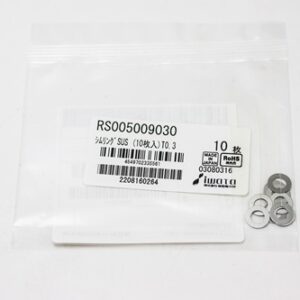 Shim Washer, 0.30mm Thick, ID 5mm x OD 9mm, SUS304 (Pack of 10), RS005009030