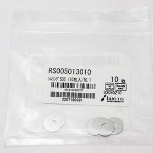 Shim Washer, 0.10mm Thick, ID 5mm x OD 13mm, SUS304 (Pack of 10), RS005013010