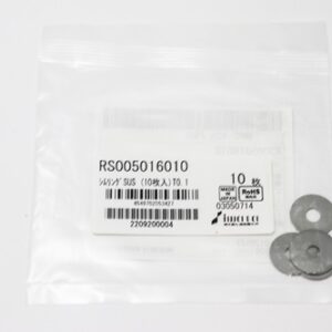 Shim Washer, 0.10mm Thick, ID 5mm x OD 16mm, SUS304 (Pack of 10), RS005016010