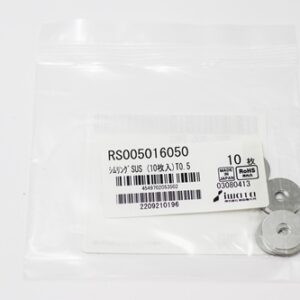 Shim Washer, 0.50mm Thick, ID 5mm x OD 16mm, SUS304 (Pack of 10), RS005016050