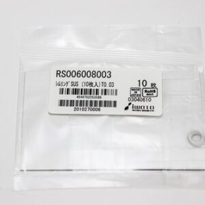 Shim Washer, 0.03mm Thick, ID 6mm x OD 8mm, SUS304 (Pack of 10), RS006008003