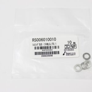 Shim Washer, 0.10mm Thick, ID 6mm x OD 10mm, SUS304 (Pack of 10), RS006010010