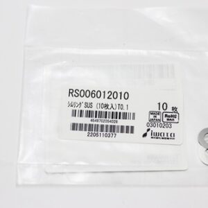 Shim Washer, 0.10mm Thick, ID 6mm x OD 12mm, SUS304 (Pack of 10), RS006012010