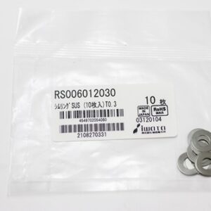 Shim Washer, 0.30mm Thick, ID 6mm x OD 12mm, SUS304 (Pack of 10), RS006012030