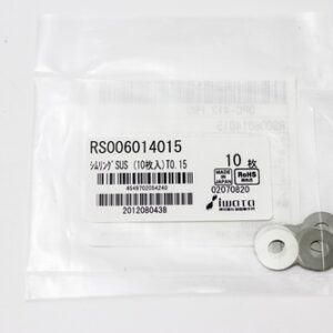 Shim Washer, 0.15mm Thick, ID 6mm x OD 14mm, SUS304 (Pack of 10), RS006014015