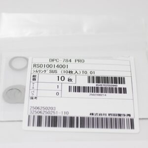 Shim Washer, 0.01mm Thick, ID 10mm x OD 14mm, SUS304 (Pack of 10), RS010014001