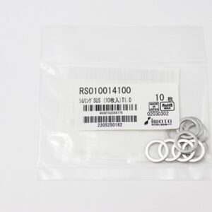 Shim Washer, 1.0mm Thick, ID 10mm x OD 14mm, SUS304 (Pack of 10), RS010014100
