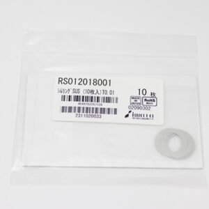 Shim Washer, 0.01mm Thick, ID 12mm x OD 18mm, SUS304 (Pack of 10), RS012018001