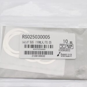 Shim Washer, 0.05mm Thick, ID 25mm x OD 30mm, SUS304 (Pack of 10), RS025030005