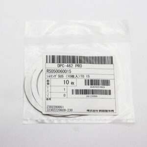 Shim Washer, 0.15mm Thick, ID 50mm x OD 60mm, SUS304 (Pack of 10), RS050060015