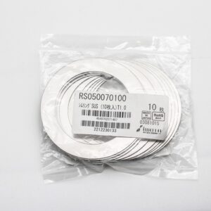 Shim Washer, 1.0mm Thick, ID 50mm x OD 70mm, SUS304 (Pack of 10), RS050070100