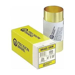 4 Piece Brass Shim Stock Assortment, 6" x 50" Long Rolls, 17T4, 17560