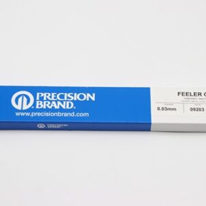 0.03mm Thick, Spring Steel C1095 Metric Feeler Gauge 12.7mm Wide x 305mm Long Blades, Pack of 12, 09203