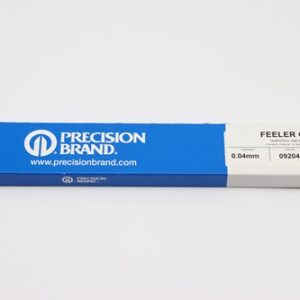 0.04mm Thick, Spring Steel C1095 Metric Feeler Gauge 12.7mm Wide x 305mm Long Blades, Pack of 12, 09204