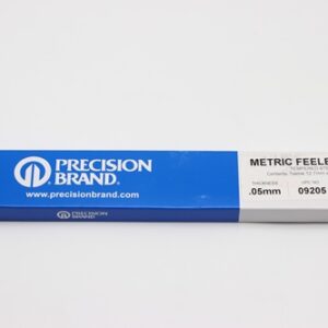0.05mm Thick, Spring Steel C1095 Metric Feeler Gauge 12.7mm Wide x 305mm Long Blades, Pack of 12, 09205