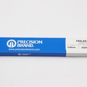 0.06mm Thick, Spring Steel C1095 Metric Feeler Gauge 12.7mm Wide x 305mm Long Blades, Pack of 12, 09206