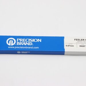 0.07mm Thick, Spring Steel C1095 Metric Feeler Gauge 12.7mm Wide x 305mm Long Blades, Pack of 12, 09207