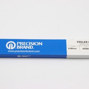 0.08mm Thick, Spring Steel C1095 Metric Feeler Gauge 12.7mm Wide x 305mm Long Blades, Pack of 12, 09208