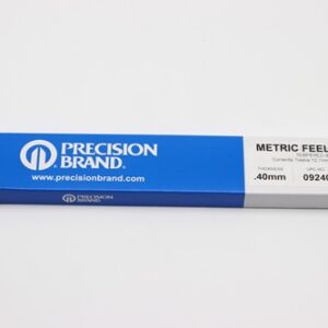 0.40mm Thick, Spring Steel C1095 Metric Feeler Gauge 12.7mm Wide x 305mm Long Blades, Pack of 12, 09240