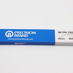 0.65mm Thick, Spring Steel C1095 Metric Feeler Gauge 12.7mm Wide x 305mm Long Blades, Pack of 12, 09265